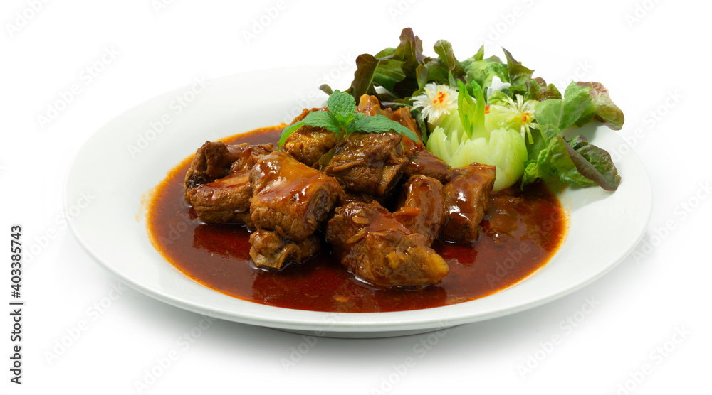Baked Pork Ribs with Sauce Chinese food style