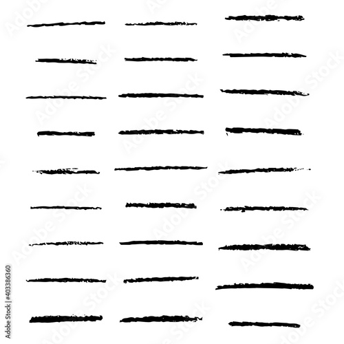 A set of brushes with a pencil effect