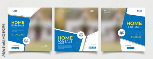 Real estate instagram social media post web banner