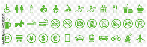  illustration of sign  icon set vector