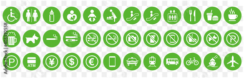 illustration of sign  icon set vector