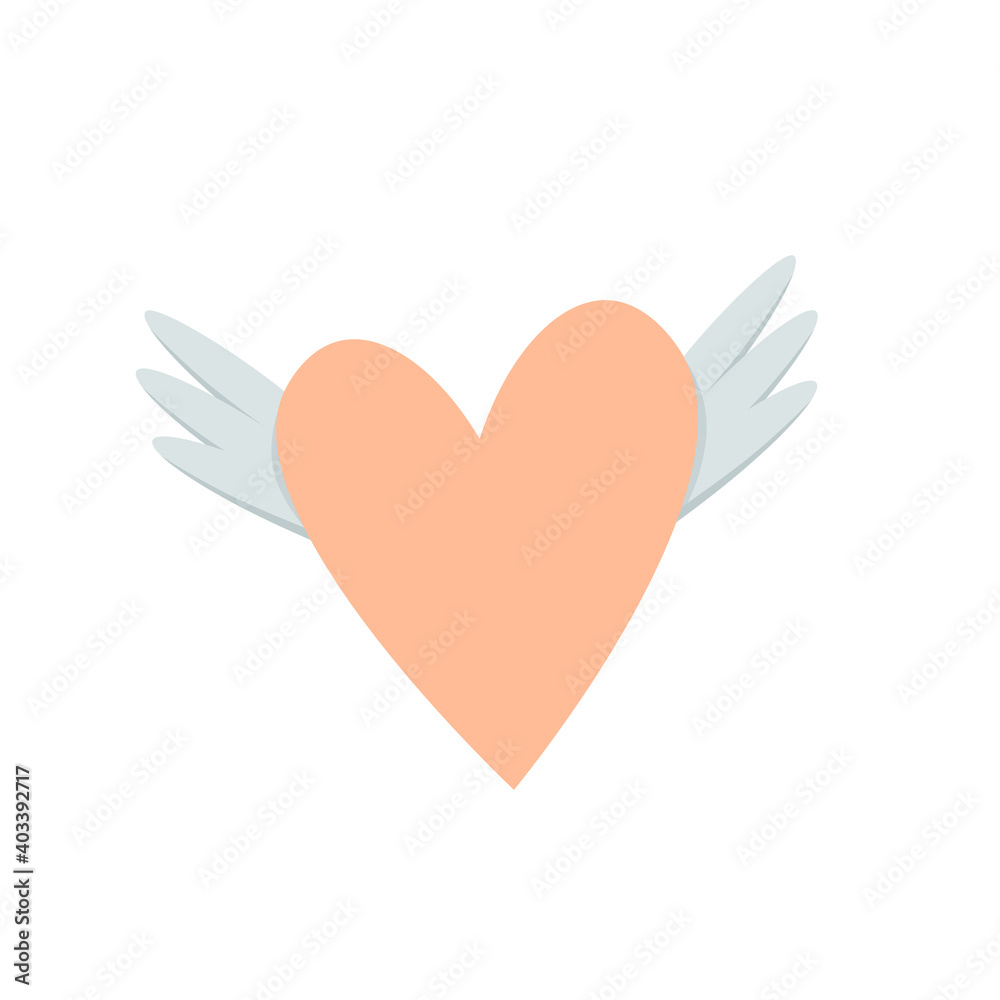 Heart with wings vector icon
Heart with wings vector icon