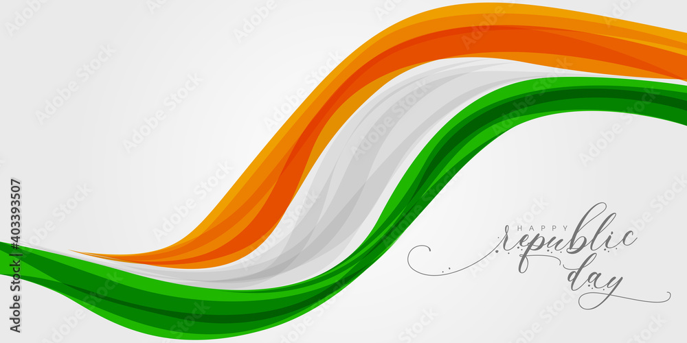 Stockvector Happy Indian Republic day celebration poster or banner