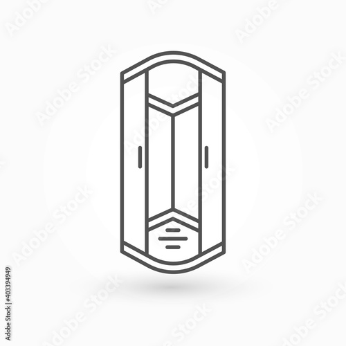 Shower cabin logo. Vector
