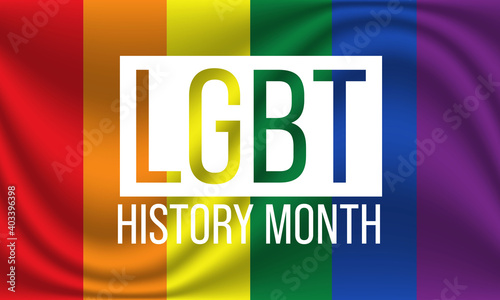 Vector illustration on the theme of LGBTQ History month observed each year during February.