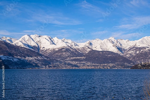 lake Como and the snowy mountains © alessandro