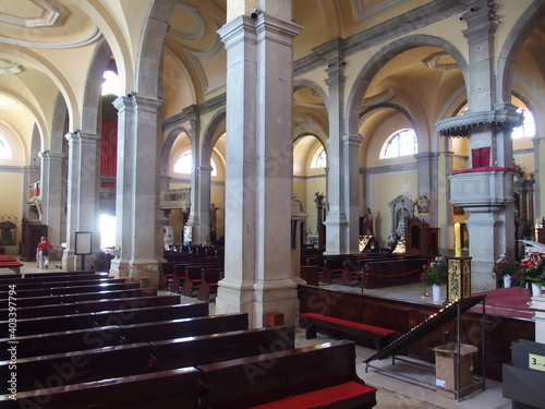 nave of the church of sveta eufemia, rovinj, croatia