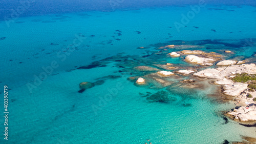Aegean sea coast in Greece © frimufilms