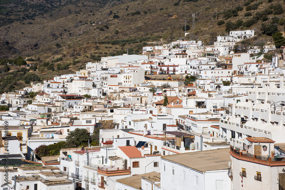 View of Ohanes, town in the Alpujarra of Almeria