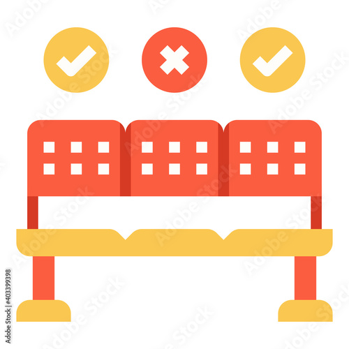 Chairs icon for web element , webpage, application, card, printing, social media, posts etc.