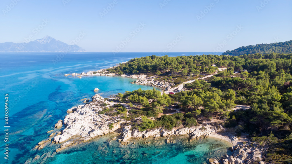 Aegean sea coast in Greece