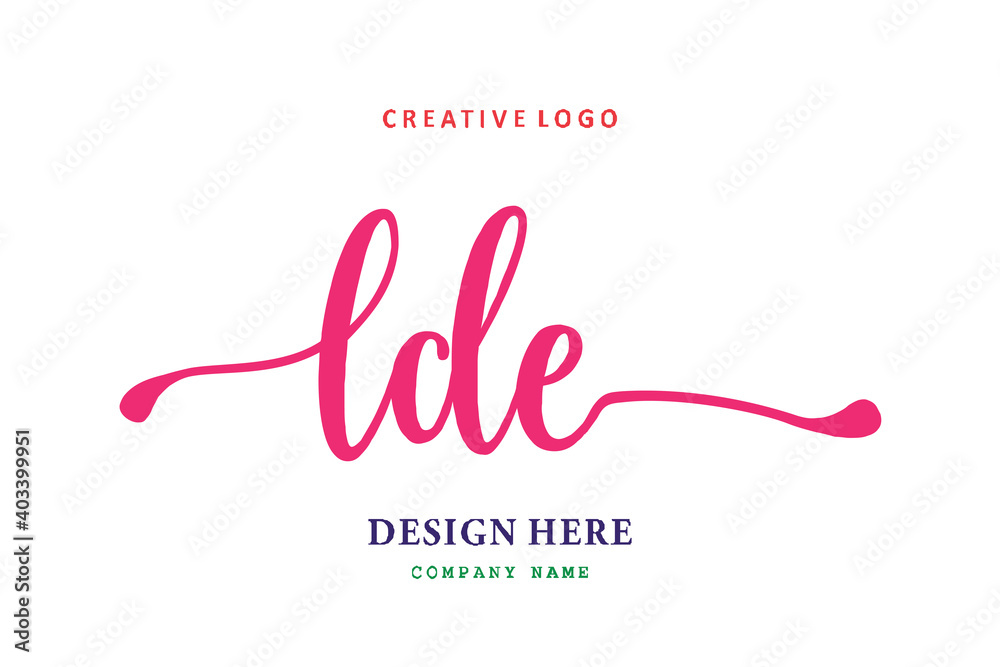 LDE lettering logo is simple, easy to understand and authoritative