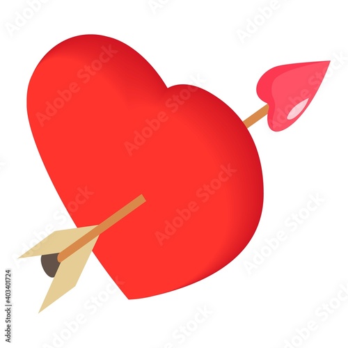 Amour symbol icon. Isometric illustration of amour symbol vector icon for web