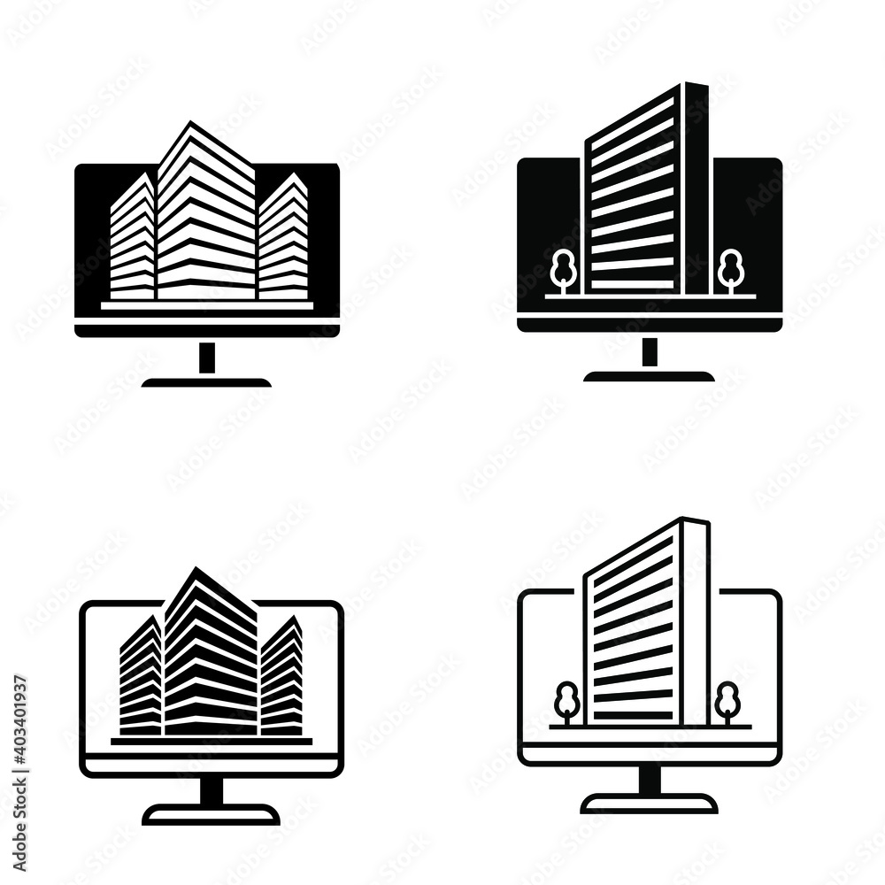 Architect icon vector set. design illustration sign collection. skyscraper symbol. Architect icon vector set. design illustration sign collection. skyscraper symbol.