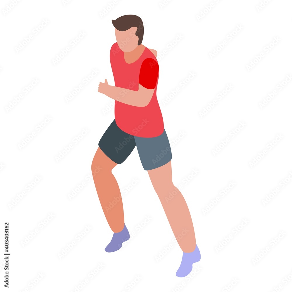 Effort running icon. Isometric of effort running vector icon for web design isolated on white background Effort running icon. Isometric of effort running vector icon for web design isolated on white background