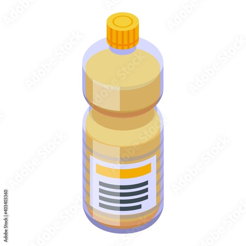 Canola oil fine bottle icon. Isometric of canola oil fine bottle vector icon for web design isolated on white background