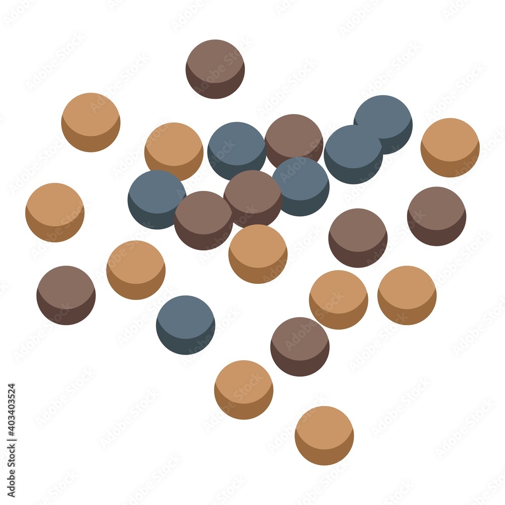 Farm canola grains icon. Isometric of farm canola grains vector icon for web design isolated on white background