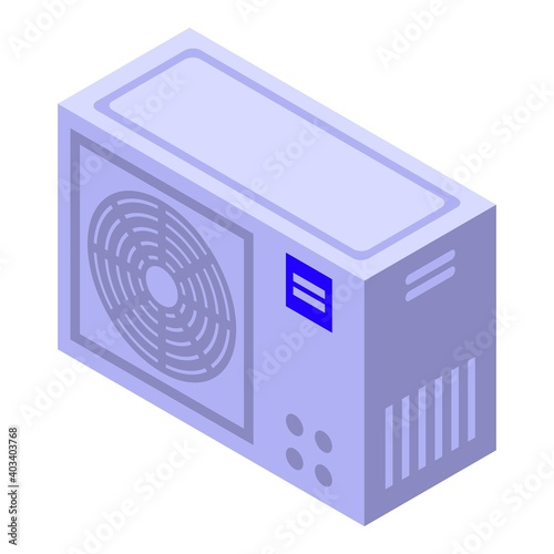 Control air conditioner icon. Isometric of control air conditioner vector icon for web design isolated on white background