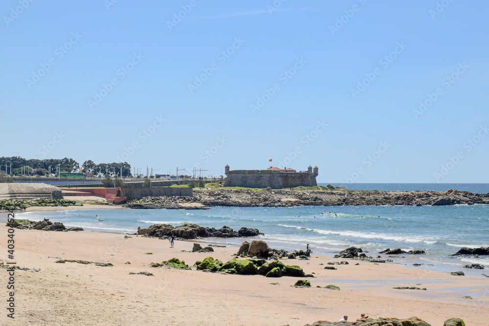 Beach of Porto near the Fort of São Francisco do Queijo