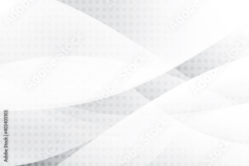 Abstract geometric white and gray color background with halftone effect. Vector, illustration.