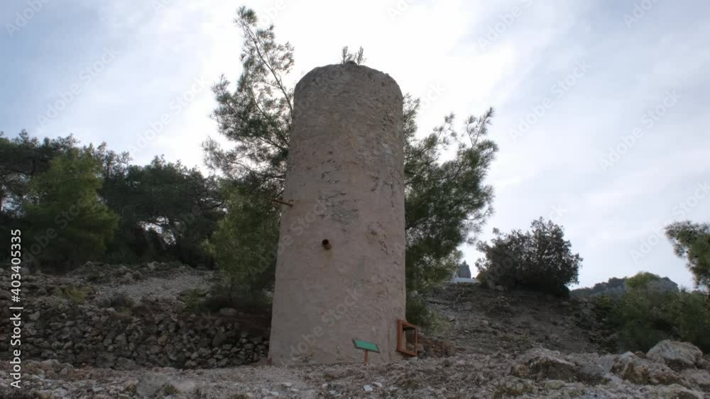 View of an old smelting furnace, preserved for historical purposes. View of an old smelting furnace, preserved for historical purposes.