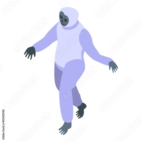 Mammalian gibbon icon. Isometric of mammalian gibbon vector icon for web design isolated on white background