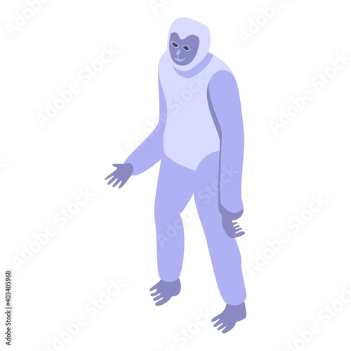 Monkey gibbon icon. Isometric of monkey gibbon vector icon for web design isolated on white background