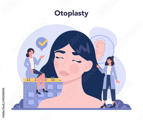 Plastic surgeon concept. Idea of body and face correction.