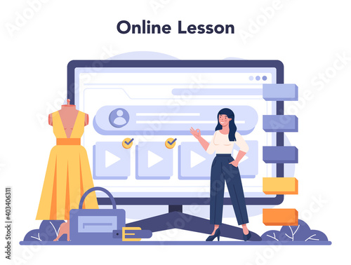Fashion stylist online service or platform. Modern, creative