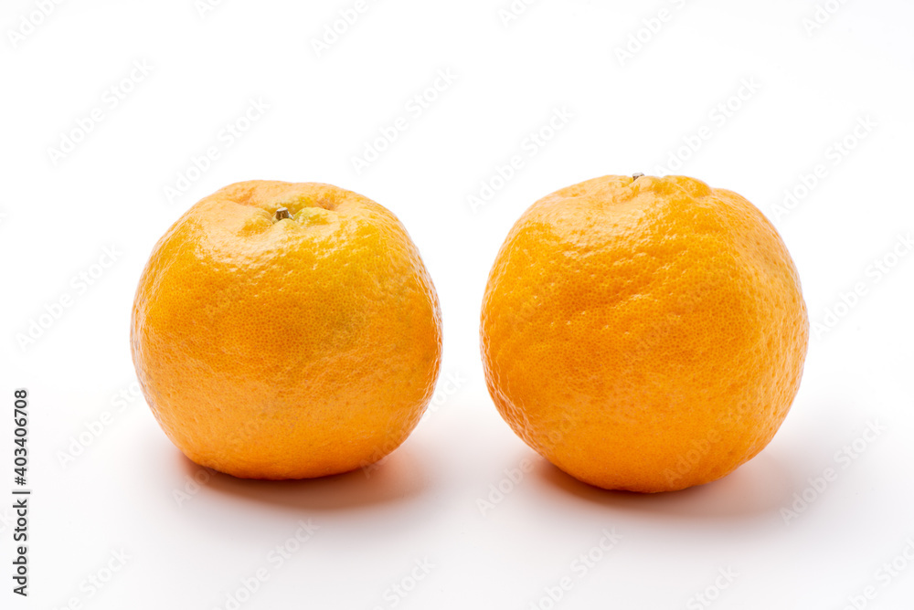 Beautiful tangerine isolated on white background. Beautiful tangerine isolated on white background.