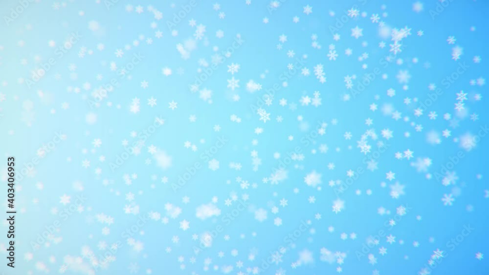 Falling snowflake loop background material Falling snowflake loop background material