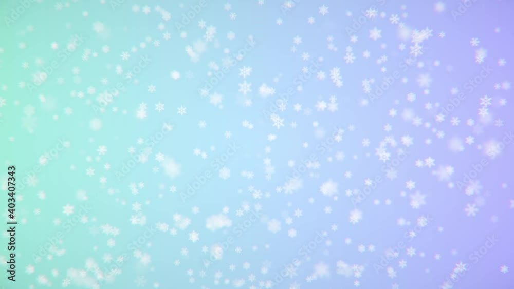 Falling snowflake loop background material Falling snowflake loop background material