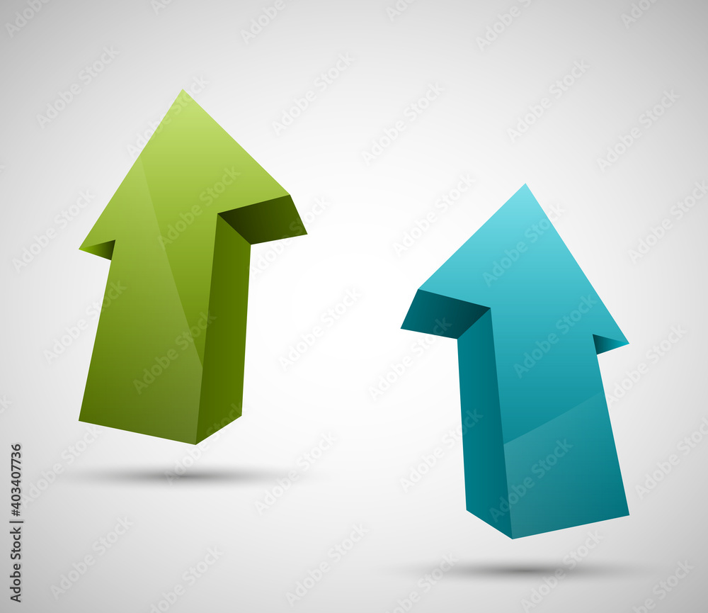 Arrow banners set. Direct shape. 3d Abstract Background. Business infographic presentation diagram. Section compare service. Up and down trend. Paper index. Exact pointer Arrow banners set. Direct shape. 3d Abstract Background. Business infographic presentation diagram. Section compare service. Up and down trend. Paper index. Exact pointer