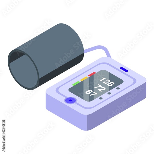 Tonometer icon. Isometric of tonometer vector icon for web design isolated on white background