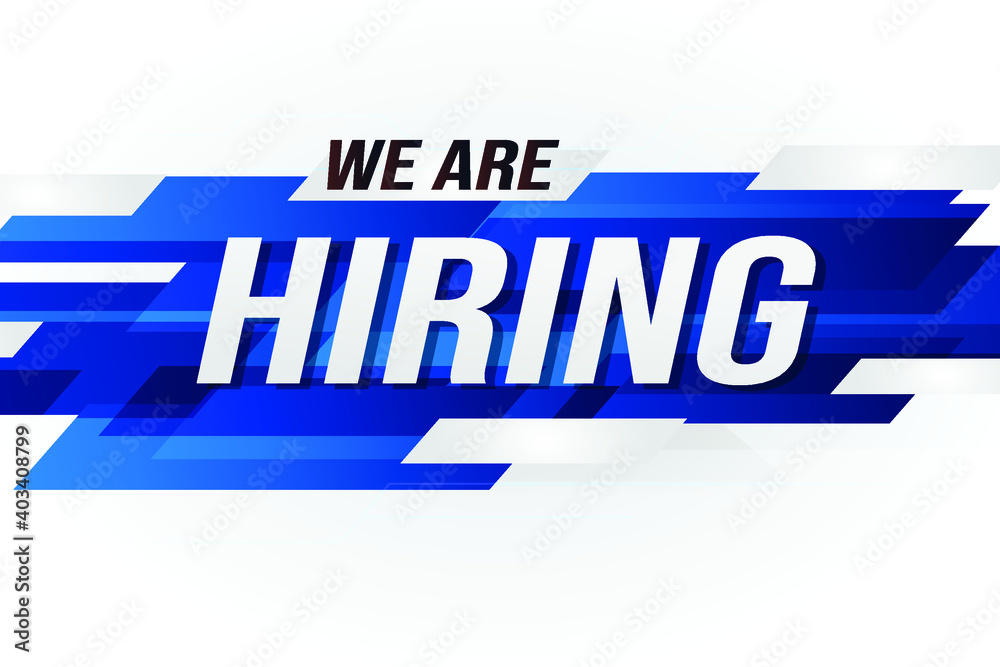 Hiring recruitment design for banner poster. We are hiring lettering with geometric shapes lines. Vector illustration typographic. Open vacancy design template. Hiring recruitment design for banner poster. We are hiring lettering with geometric shapes lines. Vector illustration typographic. Open vacancy design template.