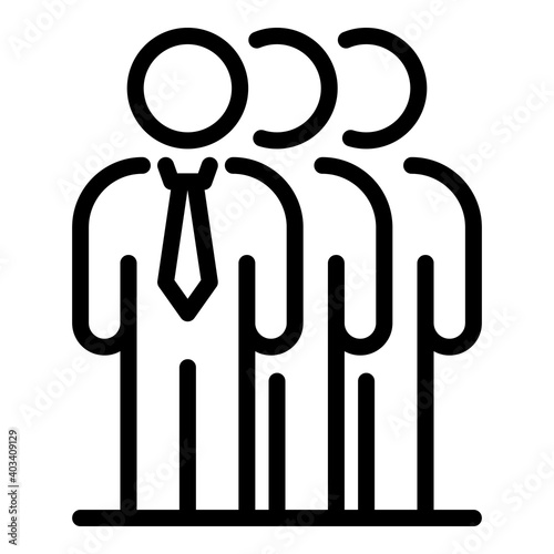 Businessman group icon. Outline businessman group vector icon for web design isolated on white background