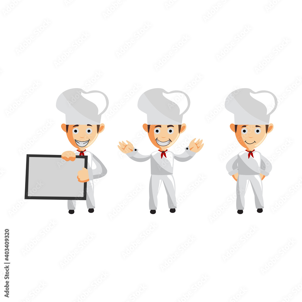 Chef character creation Illustration Template Pose Variation Set Chef character creation Illustration Template Pose Variation Set