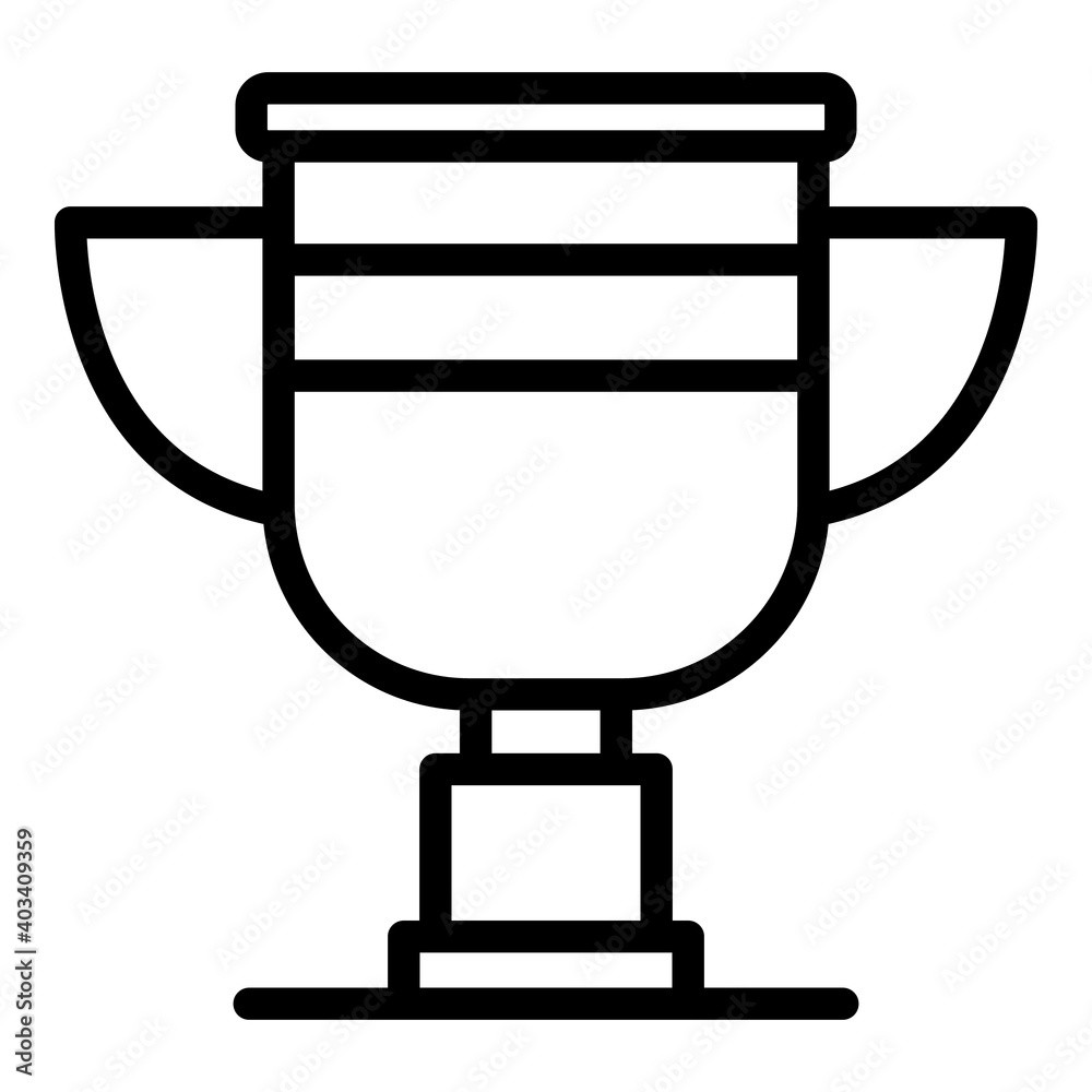 Gold cup effort icon. Outline gold cup effort vector icon for web design isolated on white background