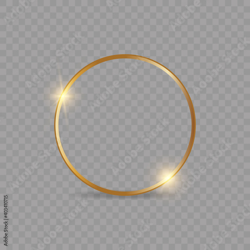 Gold shiny glowing frames set with shadows