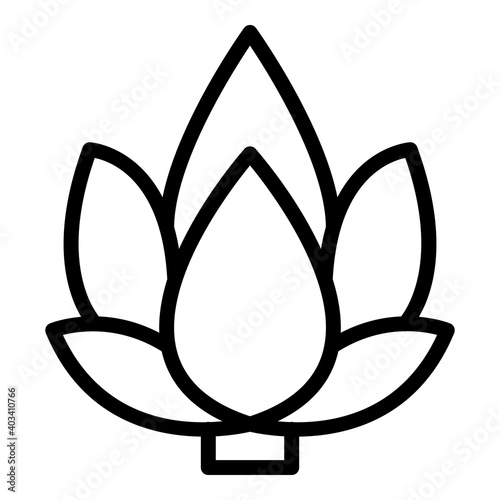 Flower artichoke icon. Outline flower artichoke vector icon for web design isolated on white background