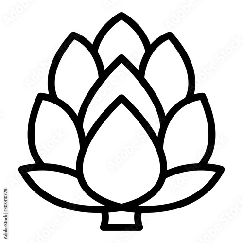 Cook artichoke icon. Outline cook artichoke vector icon for web design isolated on white background
