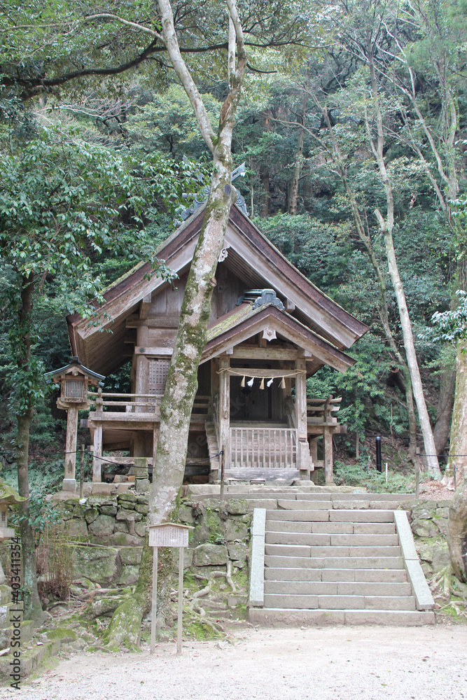 pavilion (soga-no-yashiro) at a shinto shrine (izumo-taisha)  in izumo (japan)