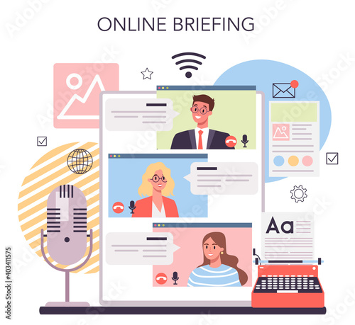 Website content online service or platform. Idea of digital