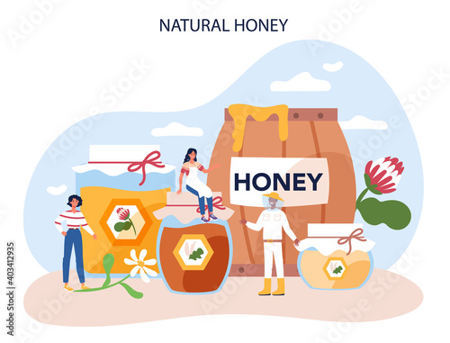Hiver or beekeeper concept. Professional farmer with hive