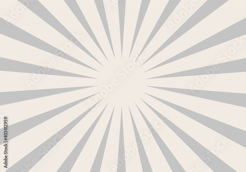 Radial stripes background. Trendy striped background. Soft backdrop with gradient for wallpaper, cover and banner template. Light line, abstract ray burst. Striped retro background