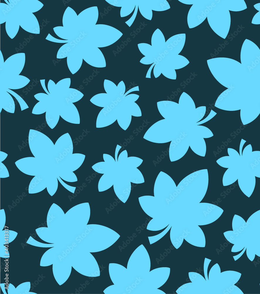 Fototapeta premium Ganja Weed Hemp Seamless Vector Pattern