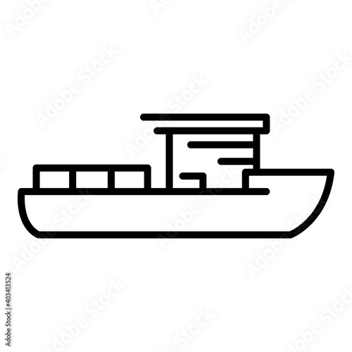 Modern vessel icon. Outline modern vessel vector icon for web design isolated on white background