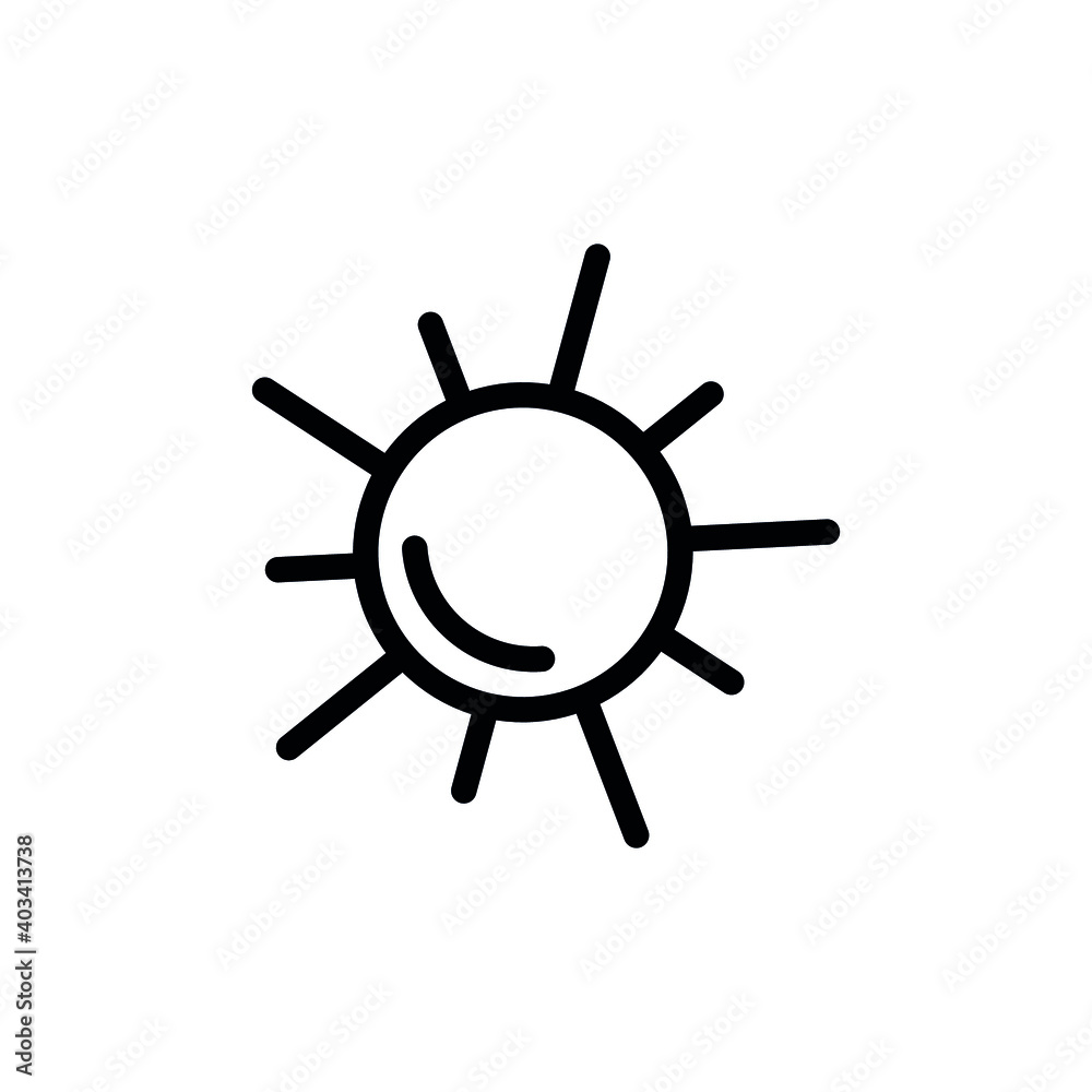 Sun vector icon set. Vector emblems of sun.