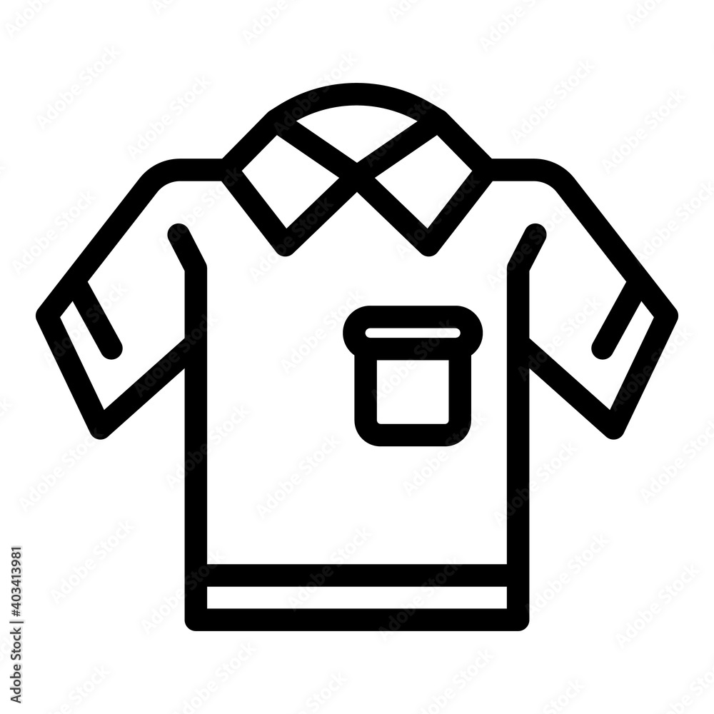 Primary school uniform icon. Outline primary school uniform vector icon for web design isolated on white background