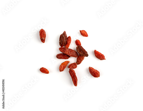 Dried barberry isolated, goji berries, dehydrated wolfberry